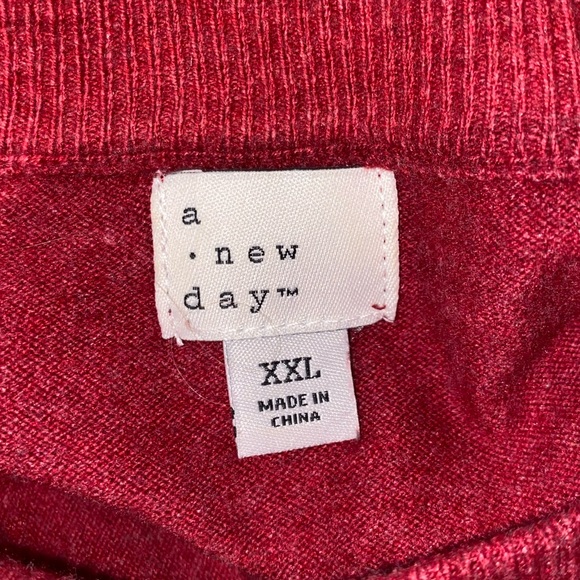 A New Day thin soft red sweater. Size XXL - Picture 4 of 4